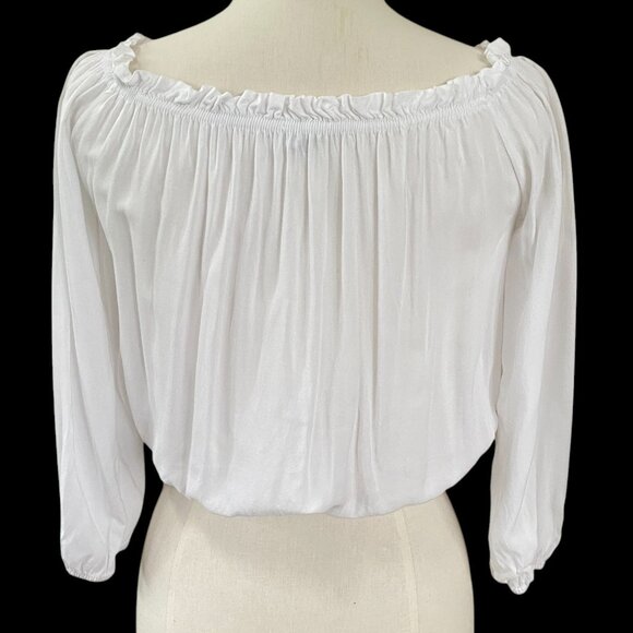 Brandy Melville Tops - Brandy Melville Euro Summer Off/On Shoulder Crop Shirt Boho Coquette Y2K-OS